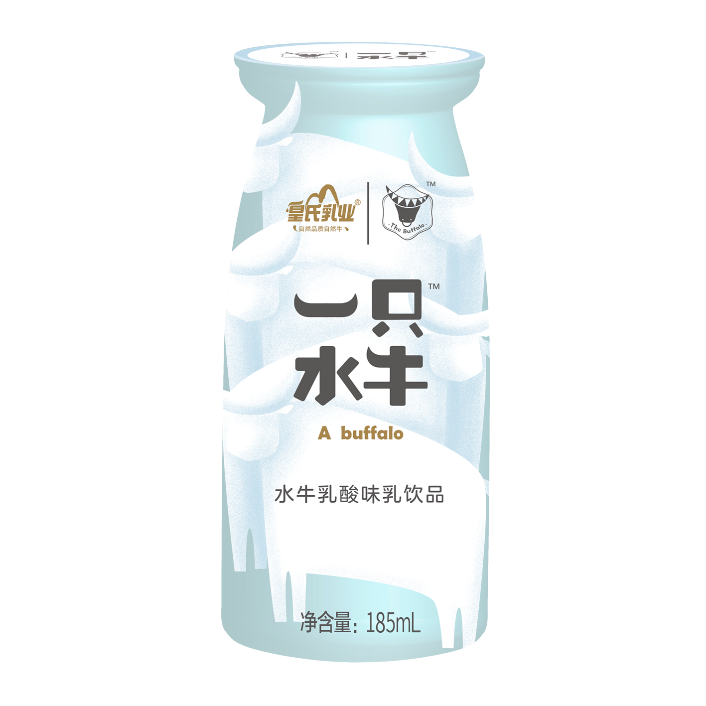 一只水牛乳酸味乳飲品