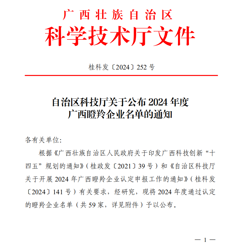 創(chuàng)新高地，瞪羚飛躍！皇氏集團(tuán)旗下兩家企業(yè)獲“廣西瞪羚企業(yè)”認(rèn)定！